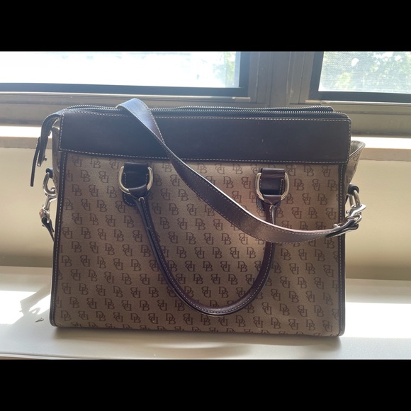 Dooney bourke briefcase handbag brown signature - Picture 2 of 5